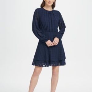 DKNY long sleeve fit and flare B